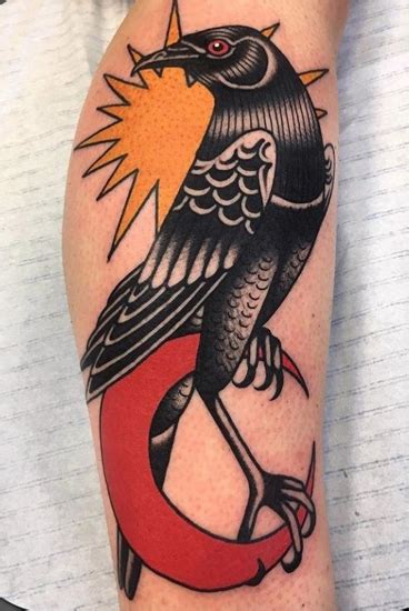 10 Stylish And Traditional Crow Tattoo Designs Styles At Life