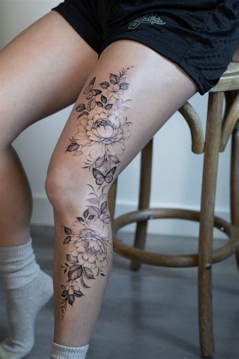 100 Tattoo Flower Tattoo Flower Leg Tattoos Floral Tattoo