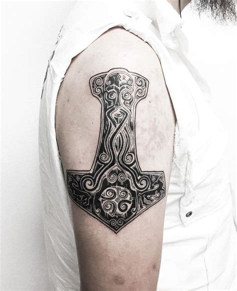 101 Amazing Mjolnir Tattoo Designs You Need To See Mjolnir Tattoo