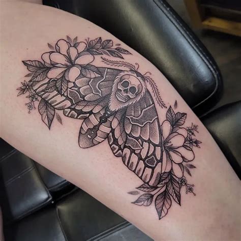 113 Must Have Death Moth Tattoos That Will Change Your Life