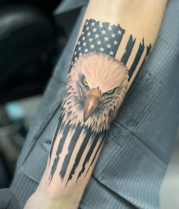 12 Black American Flag Tattoo Ideas To Inspire You