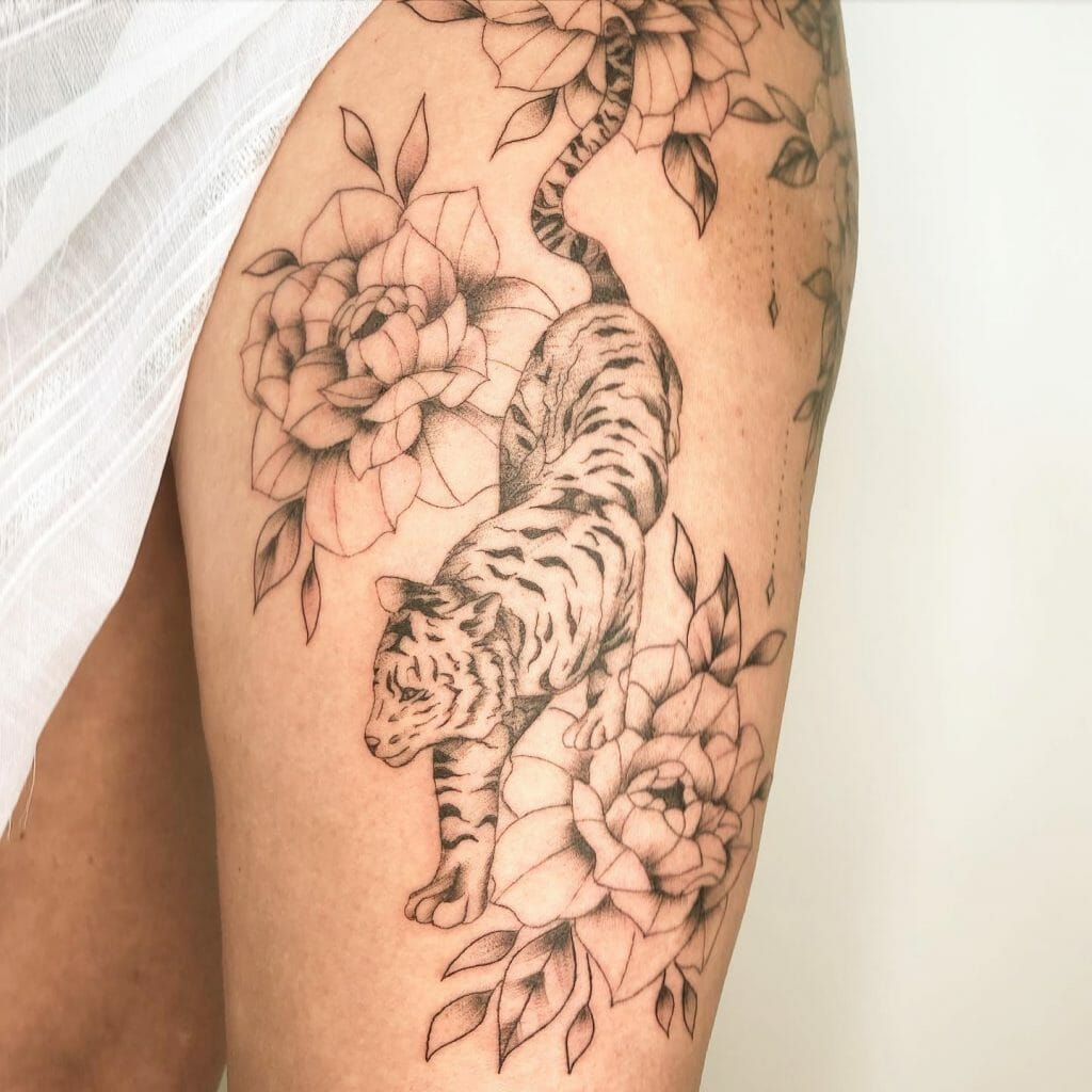12 Tiger Thigh Tattoo Ideas That Will Blow Your Mind