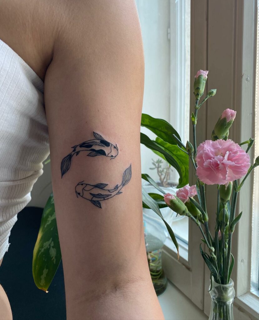 18 Best Koi Yin Yang Images On Pinterest Drawings Yin Yang Tattoos