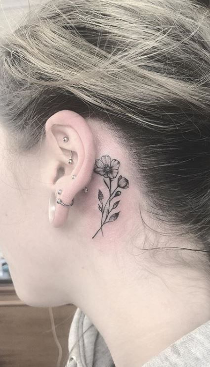 185 Trendy Behind The Ear Tattoos And Ideas Tattoo Me Now