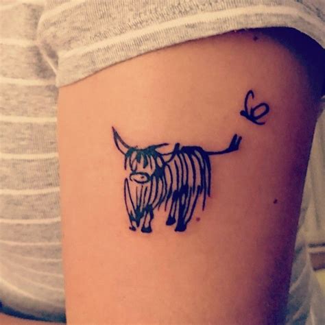 20 Unique Highland Cow Tattoos You Must Love Xuzinuo