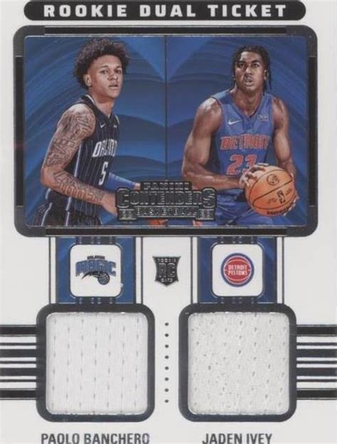 2022 23 Panini Contenders Rookie Ticket Dual Swatches Rt2 Chb Paolo