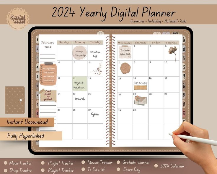 2024 Digital Planner Goodnotes Hyperlink Integration For Enhanced 2024 Digital Planner Goodnotes Hyperlink Integration For Enhanced