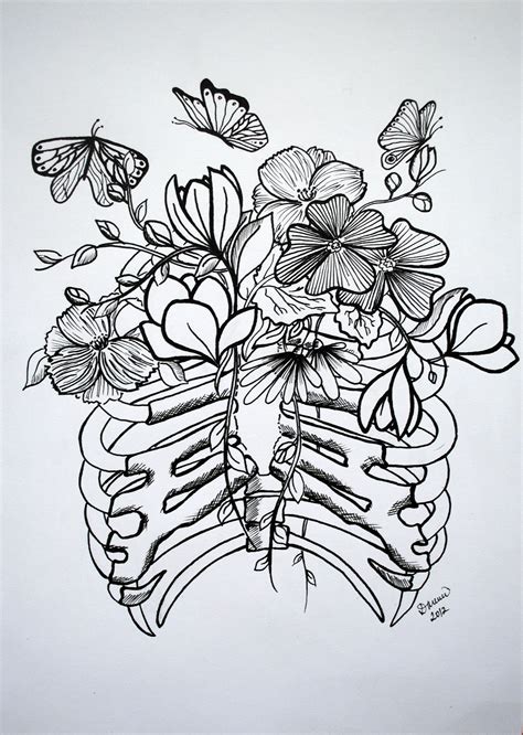 21 Best Rib Cage Tattoo Drawings Images On Pinterest Rib Cage Tattoos