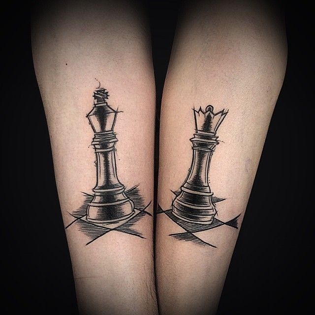 220 Chess Pieces Tattoos Designs 2019 King Queen Board Tattoo Ideas