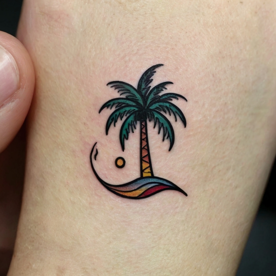 225 Palm Tree Tattoo Designs That Remind You Of The Beach Palm Tree