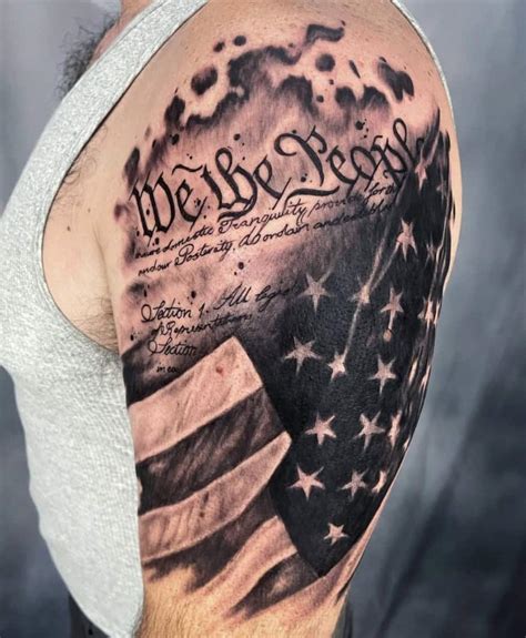 25 Awesome American Flag Tattoo Designs Patriotic Tattoos Capt