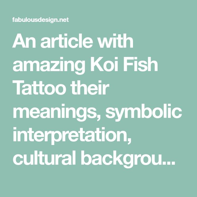 250 Beautiful Koi Fish Tattoo Designs Their Meanings