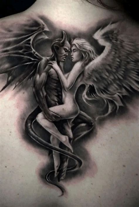250 Best Angel Devil Tattoo Designs 2022 Demon Vs God Ideas