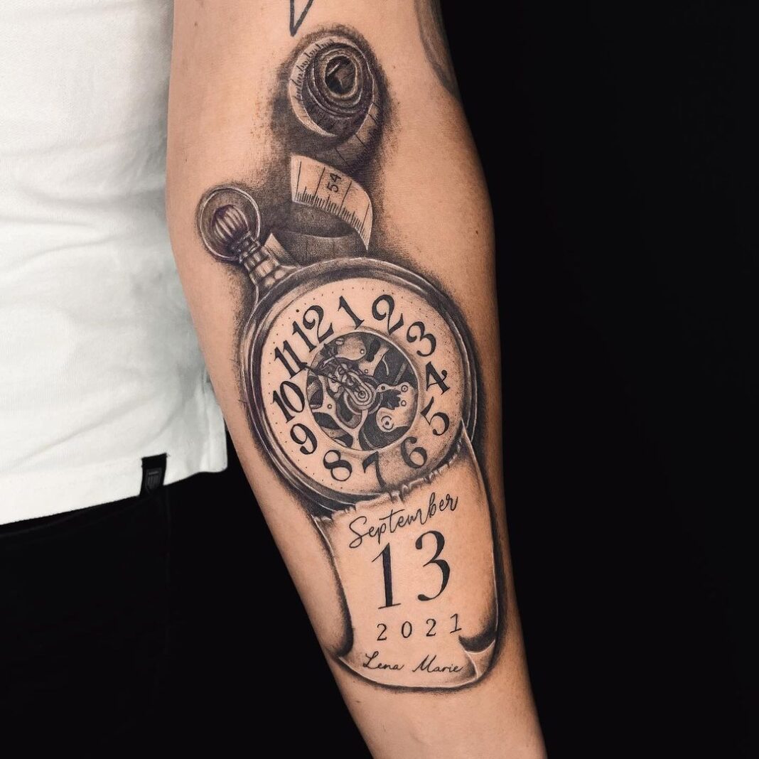 28 Daughter Birth Clock Tattoo Kalilkalypso