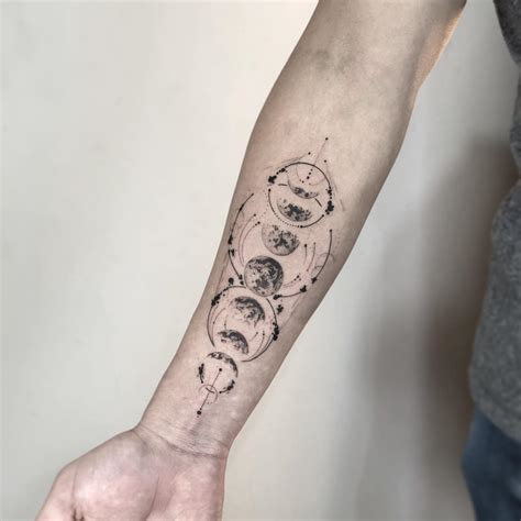 30 Awesome Moon Phases Tattoo Ideas For Men Women In 2024 Rose