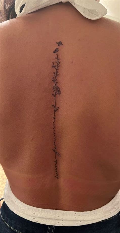 30 Beautiful Flower Tattoo Ideas Flower Butterfly Spine Tattoo I