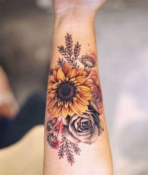 30 Best Sunflower Tattoos For Women 2021