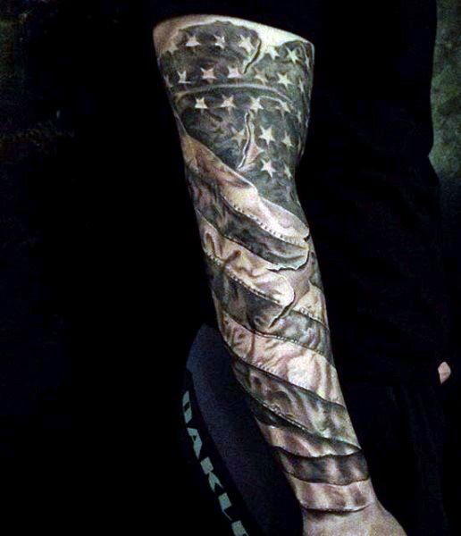 30 Patriotic American Flag Tattoo Sleeve Amazing Tattoo Ideas