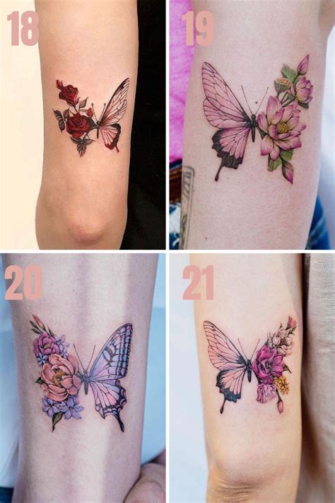 31 Beautiful Half Butterfly Half Flower Tattoo Ideas Tattooglee