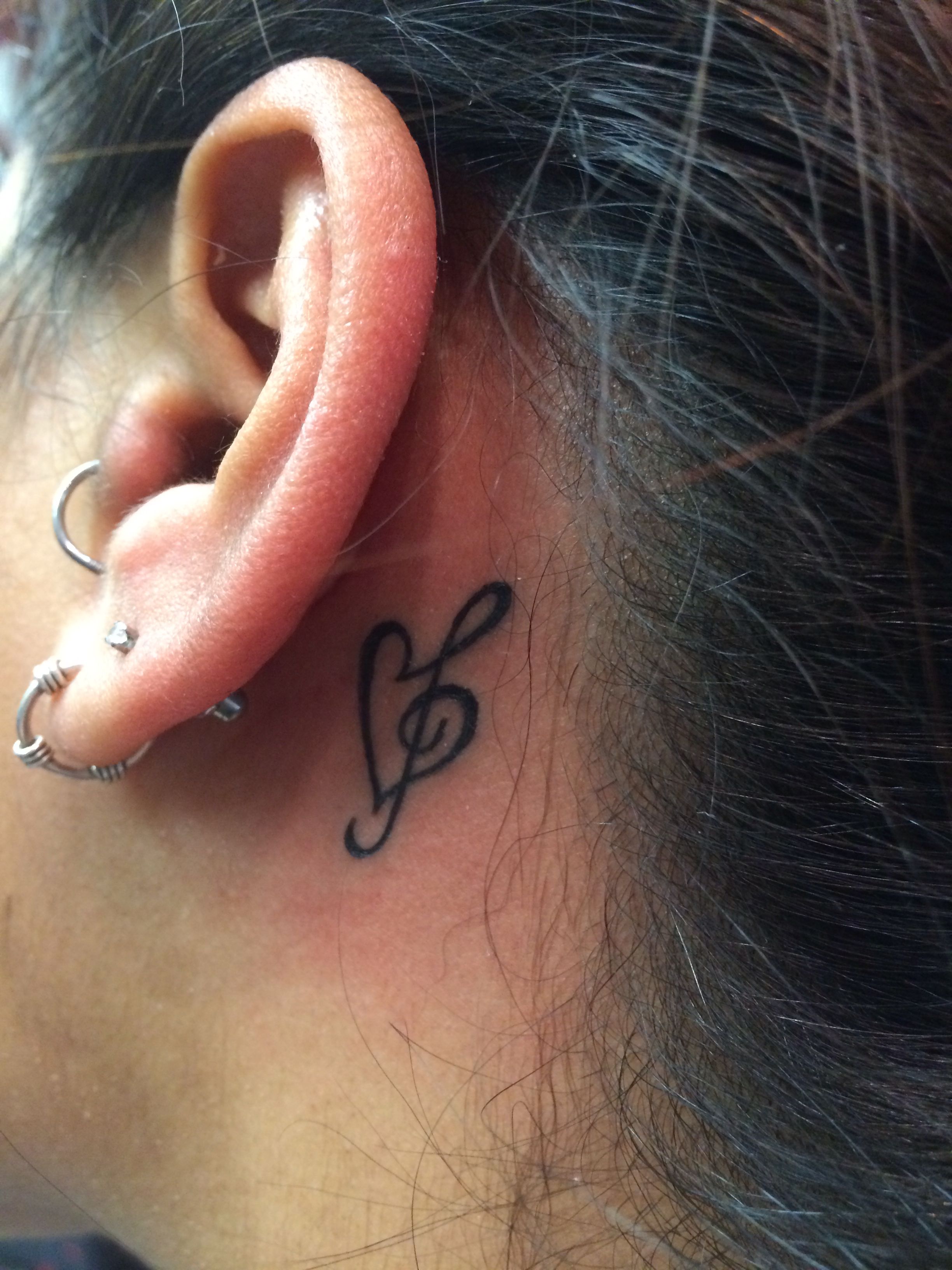 38 Astonishing Small Music Note Tattoo Behind Ear Image Hd