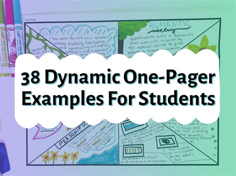38 Dynamic One Pager Examples For Students Teaching Expertise