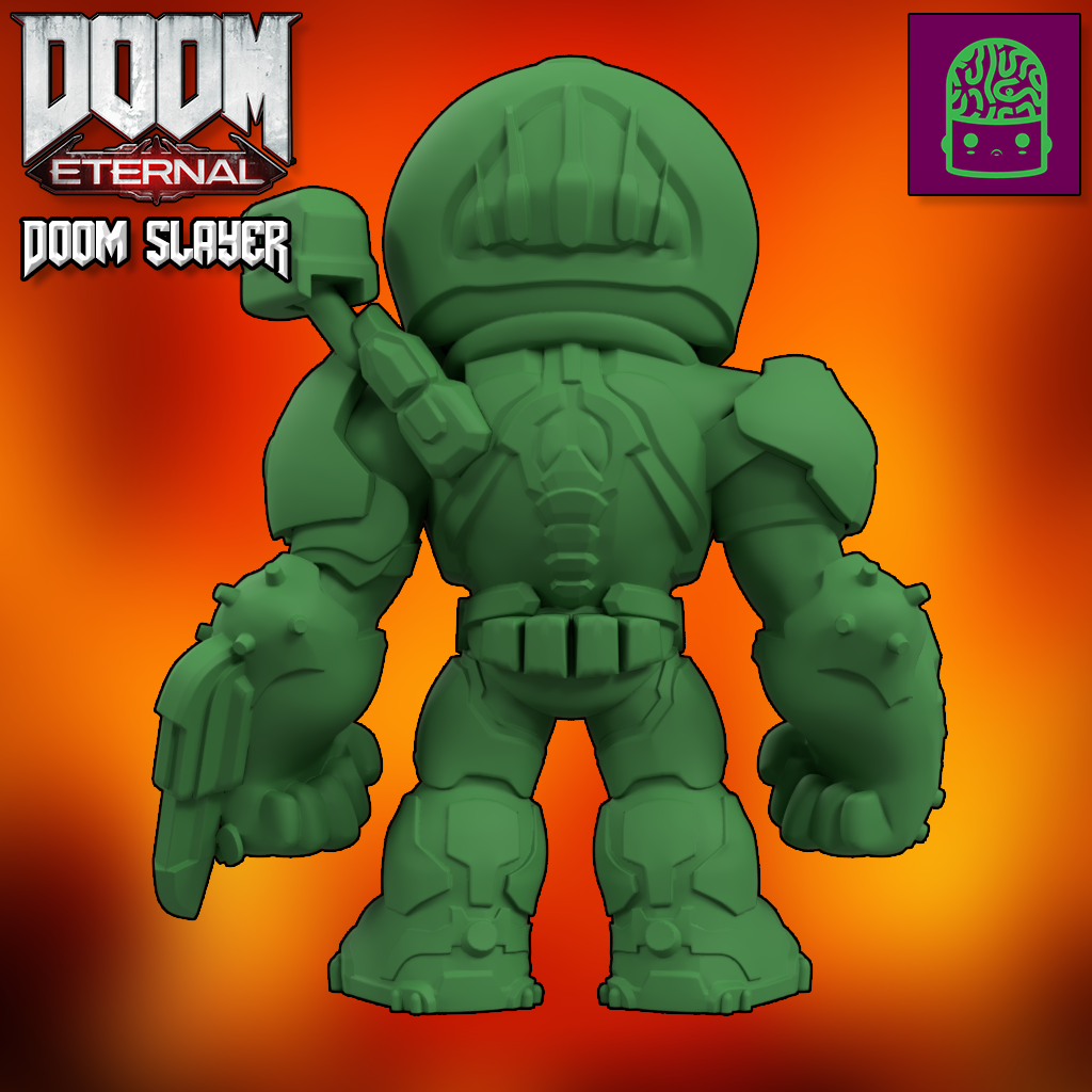 3D Printed Doom Eternal Doom Slayer Collectible Figurine High Res