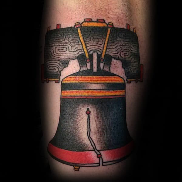 40 Liberty Bell Tattoo Designs For Men Patriotic Ink Ideas