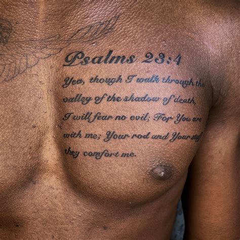 40 Psalm 23 Tattoo Designs For Men Bible Verse Ink Ideas Tattoo