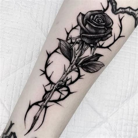 40 Rose With Thorns Tattoos With Meaning Art And Design Sleeve