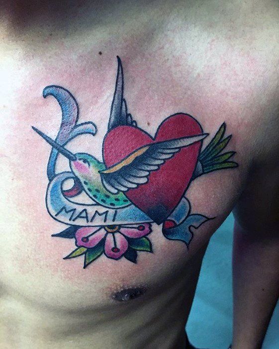 40 Traditional Mom Tattoo Designs For Men Memorial Ideas