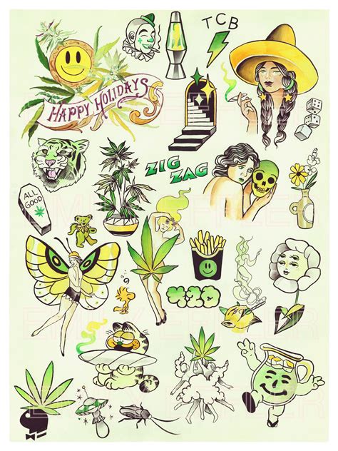 420 Weed Tattoo Designs Image Galleries Imagekb Com Weed Tattoo Koi