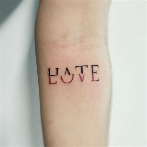 44 Awesome Love Hate Tattoo Ideas Image Ideas