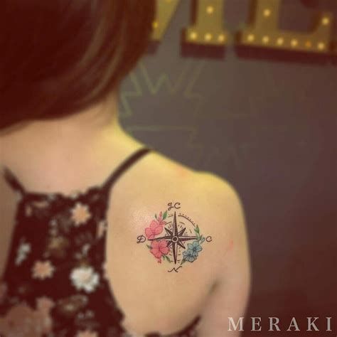 44 Best Girly Compass Tattoos Images On Pinterest Compass Feminine