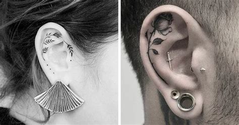 45 Ear Tattoo Ideas For Your Next Ink Bored Panda