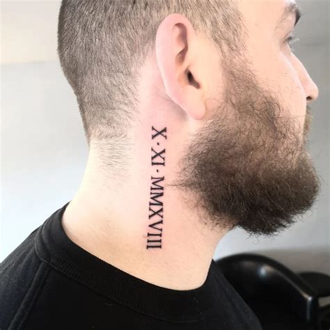 49 Stylish Roman Numeral Tattoos On Neck Tattoo Designs Tattoosbag Com