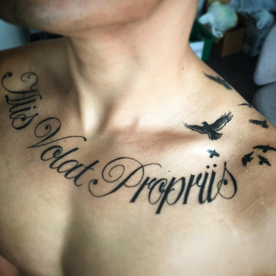 50 Collar Bone Tattoos For Men Clavicle Design Ideas