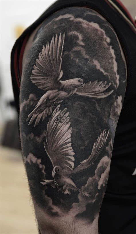 50 Dove Tattoos For Men Soaring Designs With Harmony