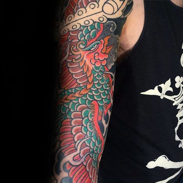 50 Japanese Phoenix Tattoo Designs For Men Mythical Ink Ideas