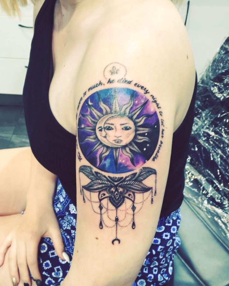 50 Meaningful And Beautiful Sun And Moon Tattoos Kickass Things