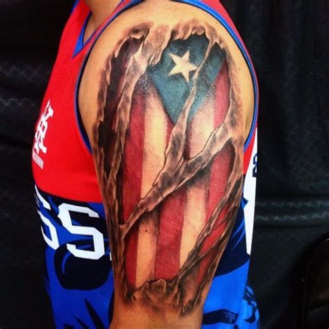 50 Puerto Rican Flag Tattoo Ideas For Men Puerto Rico Designs
