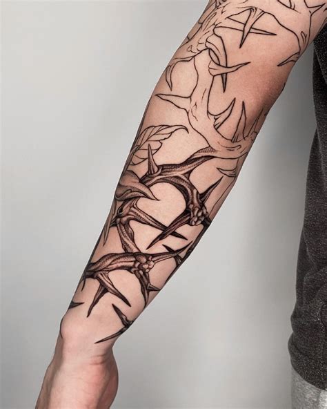 50 Thorn Tattoos For Men Sharp Design Ideas