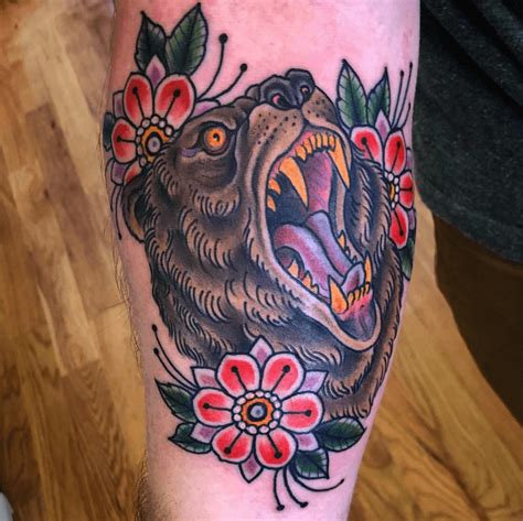 50 Traditional Bear Tattoo Designs For Men Old School Ideas