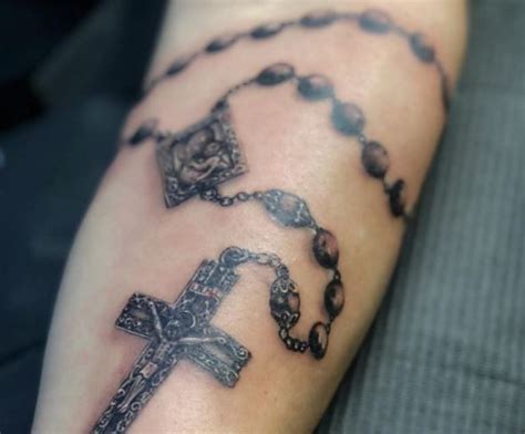 52 Great Rosary Tattoos On Arm