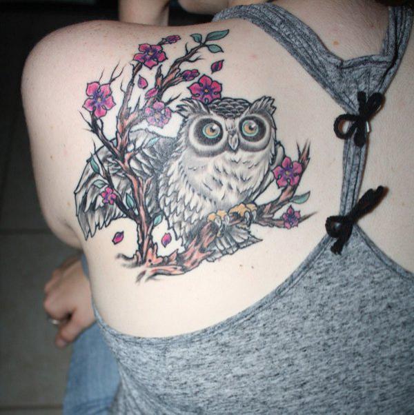 55 Awesome Owl Tattoos Cuded Cute Owl Tattoo Back Tattoos For Guys