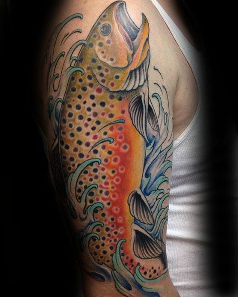 60 Trout Tattoo Designs For Men Freshwater Fish Ink Ideas