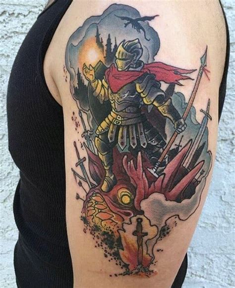 70 Dark Souls Tattoo Designs For Men Video Game Ideas
