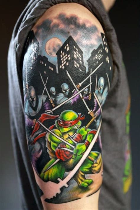 70 Teenage Mutant Ninja Turtle Tattoo Designs For Men Hero Ink