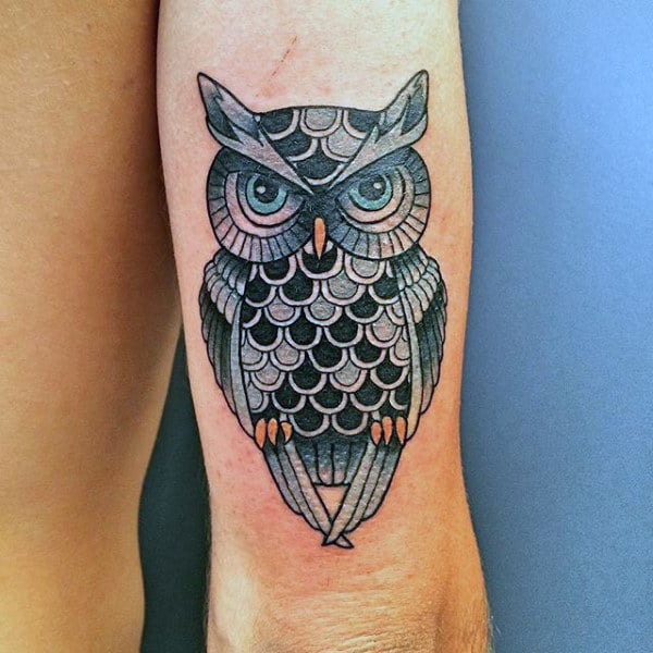 70 Traditional Owl Tattoo Designs For Men Wise Ink Ideas