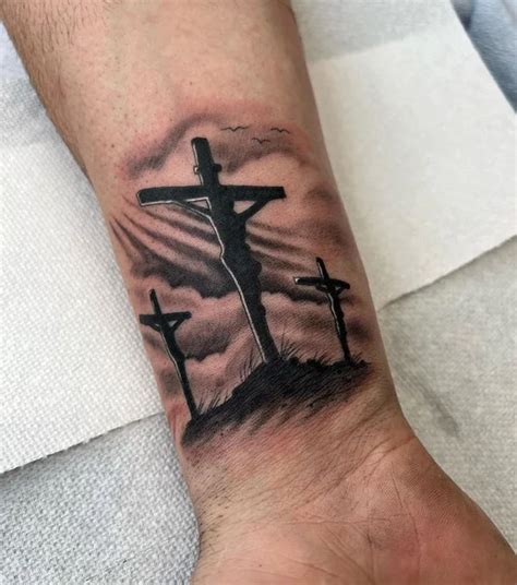73 Amazing 3 Cross Tattoo Ideas To Reach Divinity
