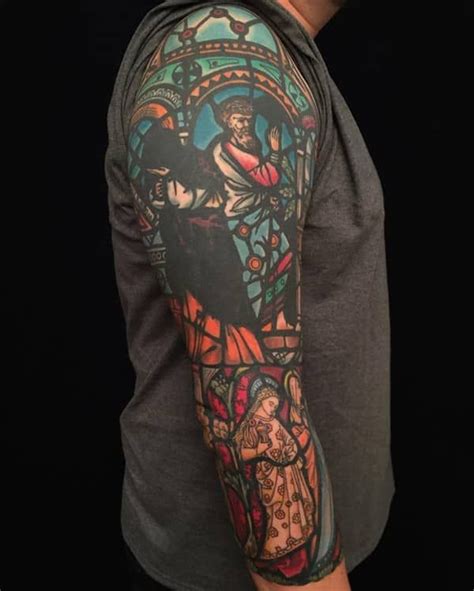 77 Striking Stained Glass Tattoo Ideas That Will Blow Your Mind